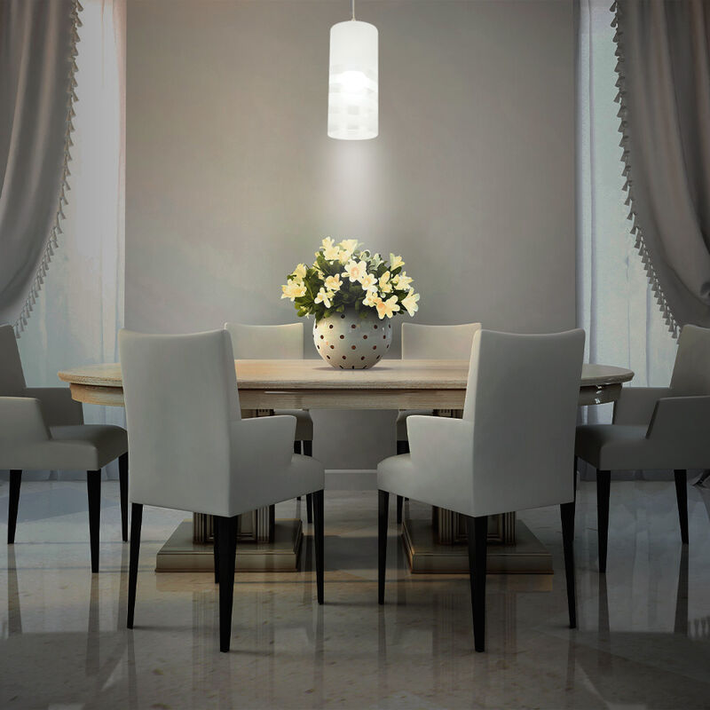 Lampara Colgante Cristal Opalino 15w Ctl-8100/s image number null