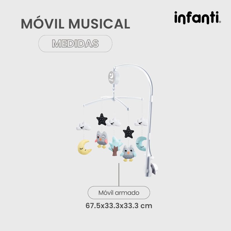 M&oacute;vil Musical B&uacute;hos Con Juguetes Colgantes image number null