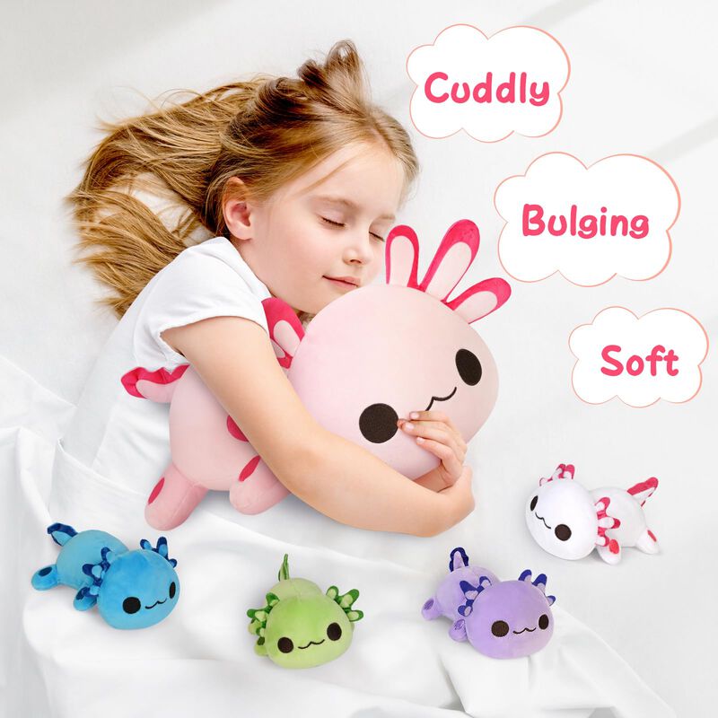 Juguetes De Peluche Mam&aacute; Ajolote Con 4 Beb&eacute;s De... image number null