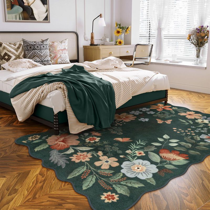 Alfombra Lahome Floral Green, 150 X 210 Cm, Ult... image number null