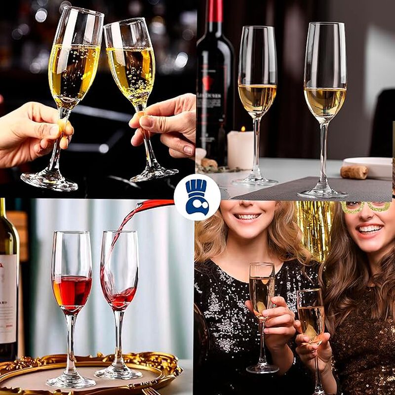 Set de 4 Copas Champagne 185 ml Bluelander image number null