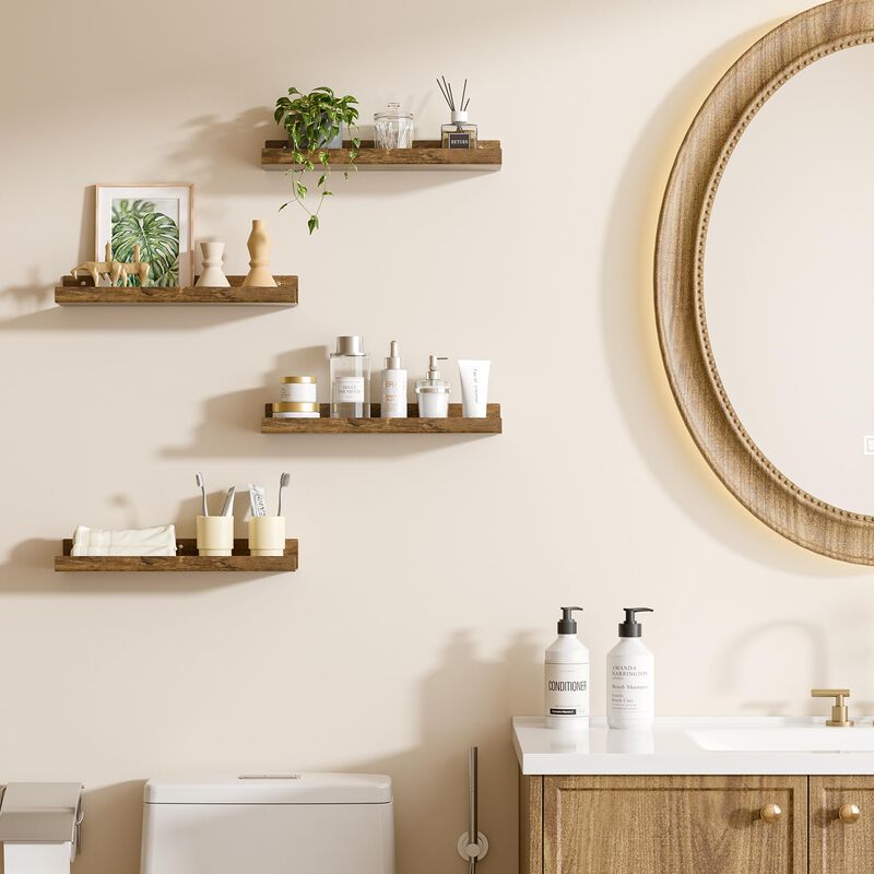Repisas Upsimples 38 cm estilo madera r&uacute;stica -... image number null
