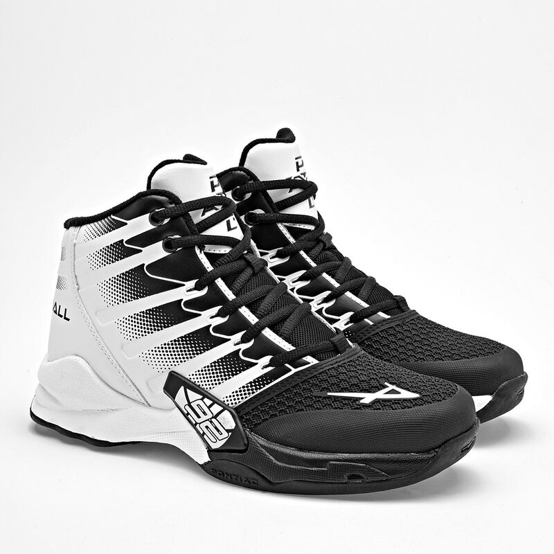 Pontiac Tenis deportivo para hombre blanco negr... image number null