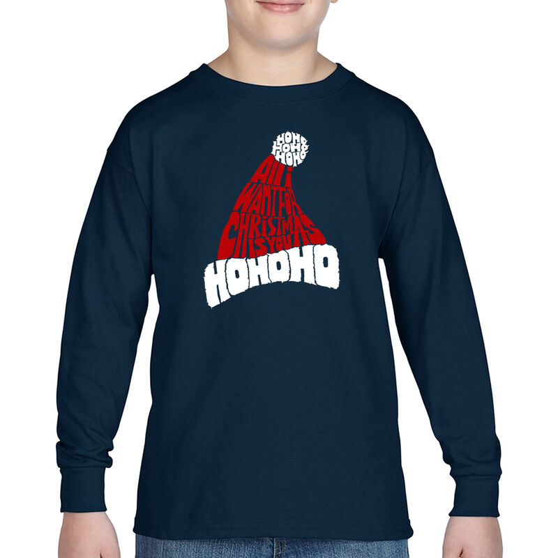 Camiseta De Manga Larga Word Art Para Ni&ntilde;o - Al... image number null