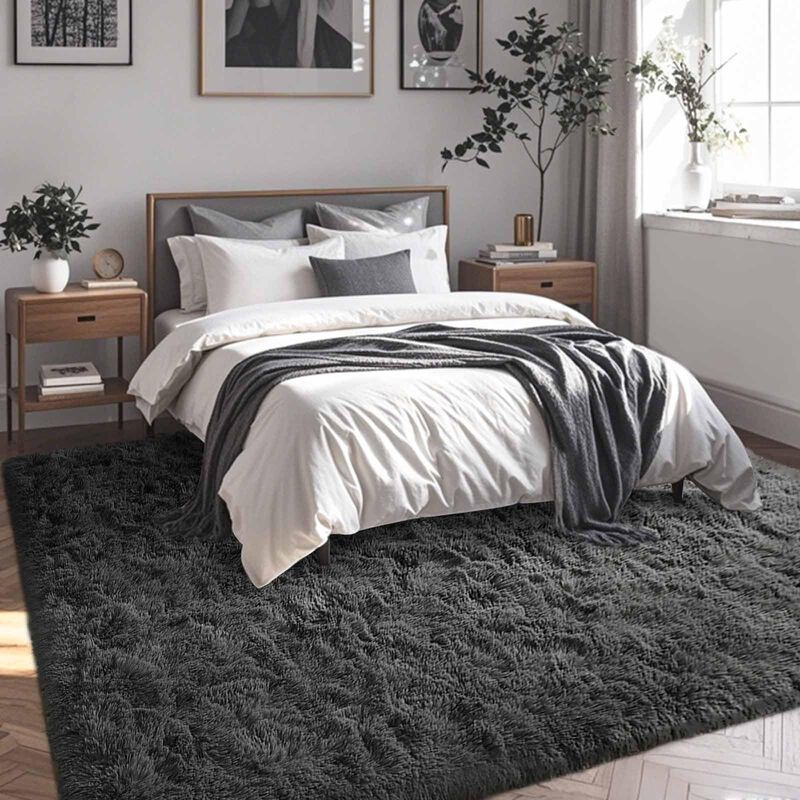 Alfombra Finrèc Gris Suave Para Dormitorio Y S... image number null