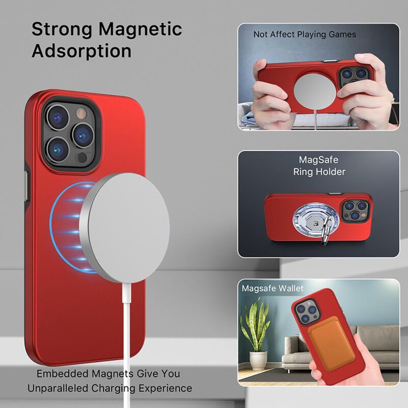 Funda Mybat Fuse Mag Para Iphone 14 Pro - Roja image number null