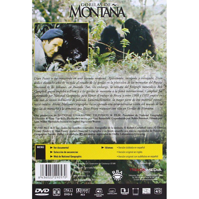 Gorilas De Monta&ntilde;a (dvd) National Geographic image number null