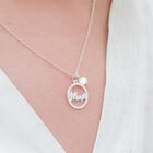 Dije Florecer mam&aacute; de plata con perla y cadena ajustable