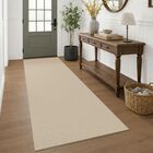 Alfombra Corredor Kozyfly 91 cm X 213 cm Lavable Para Cocina Color Marfil