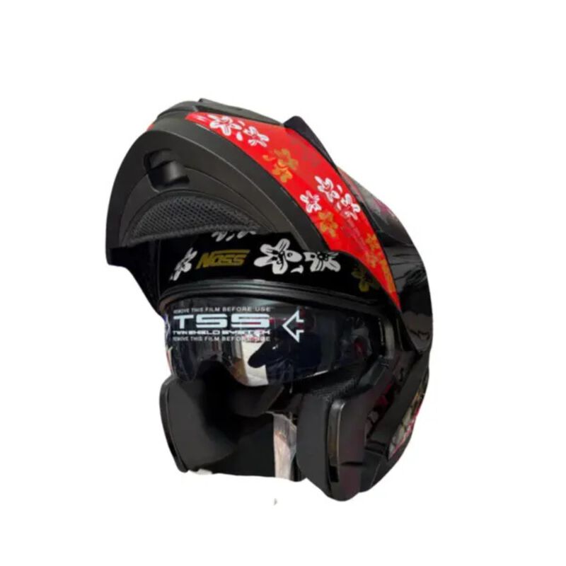 Casco Noss Ns-901 Abatible Seen Negro/oro L image number null
