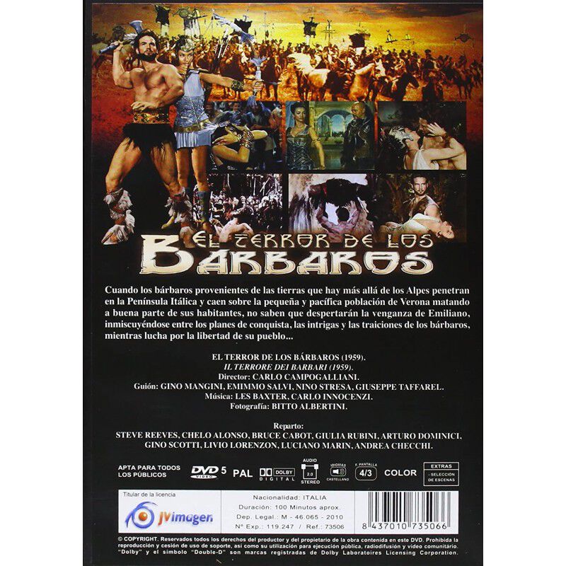 El Terror De Los B&aacute;rbaros [DVD] (1959) Il terro... image number null