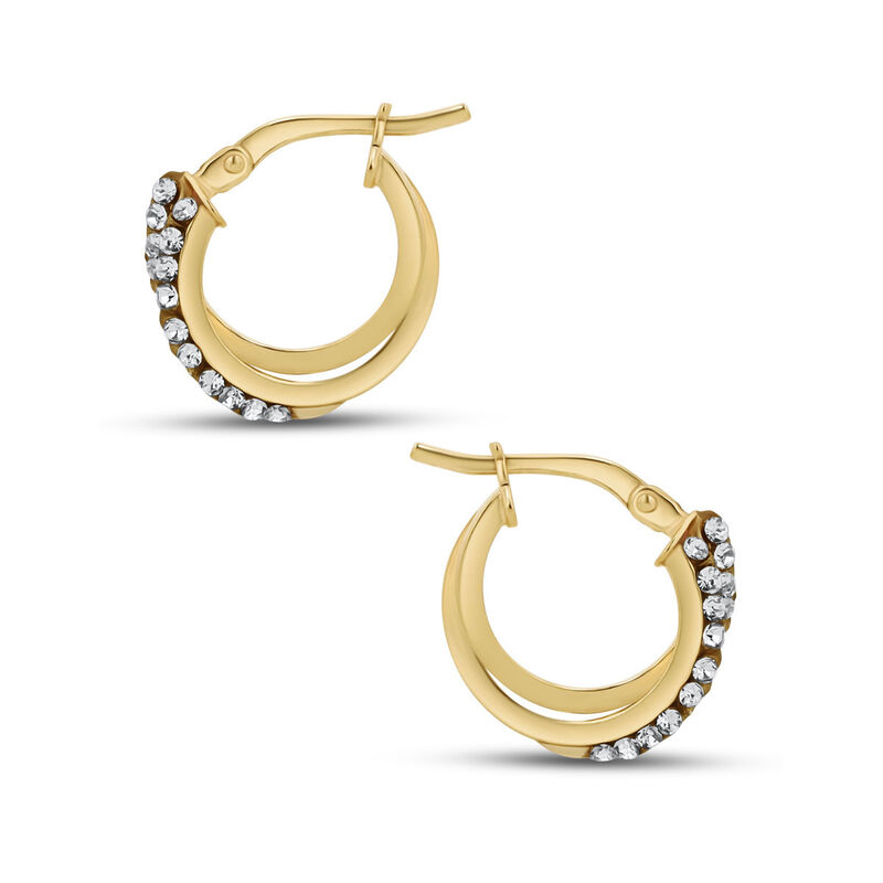 Arracadas 2Begold Amarillo Con Zirconias (10Mm ... image number null