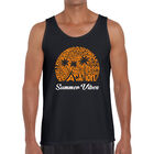 Tank Top Word Art Para Hombre - Vibras de Verano - Negro