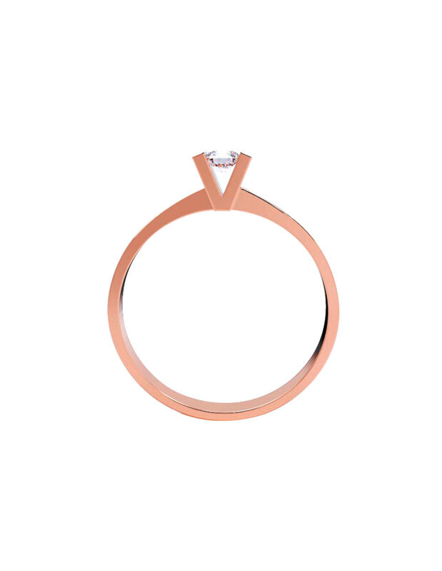 Anillo de Compromiso de 14K con Diamante de Lab... image number null