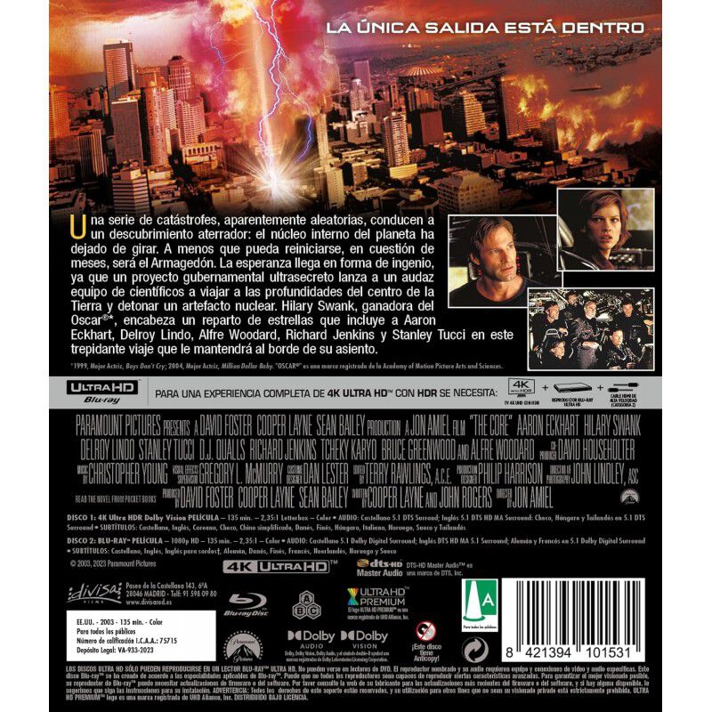 El N&uacute;cleo [4K UHD, Blu-ray] (2003) The Core image number null