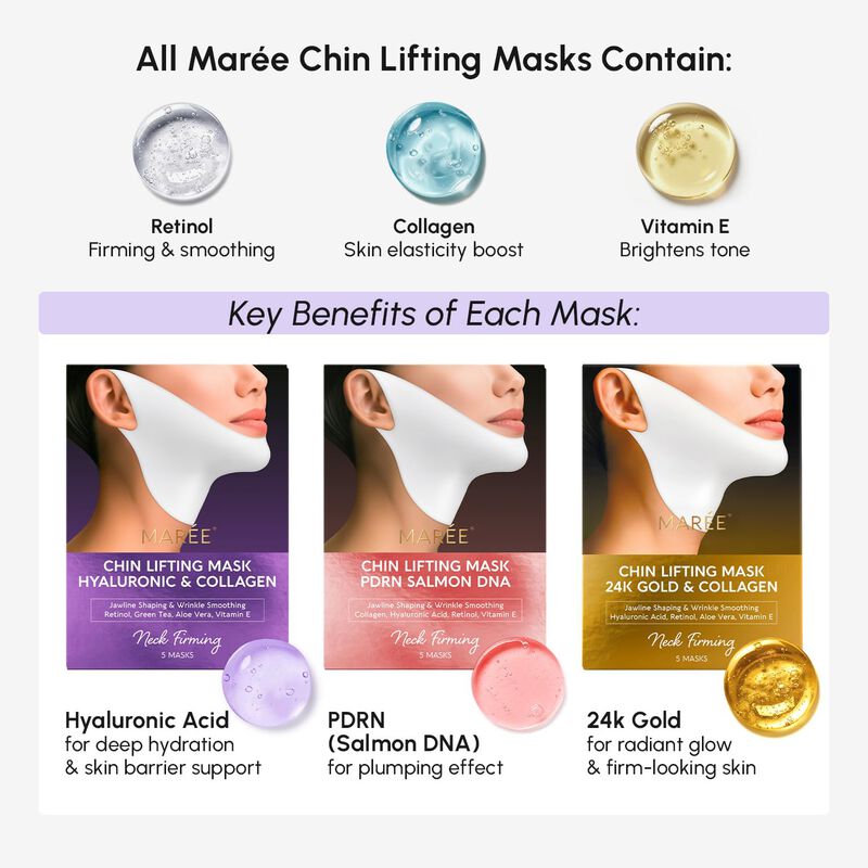 Mascarilla Facial Maree V Line 24k Gold - 2 Uni... image number null