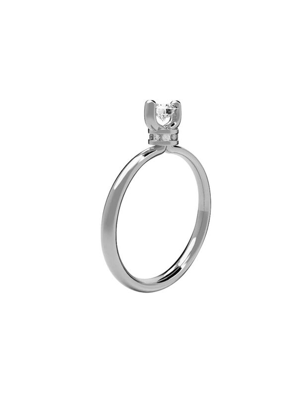 Anillo de Compromiso de 14K con Diamante de Lab... image number null