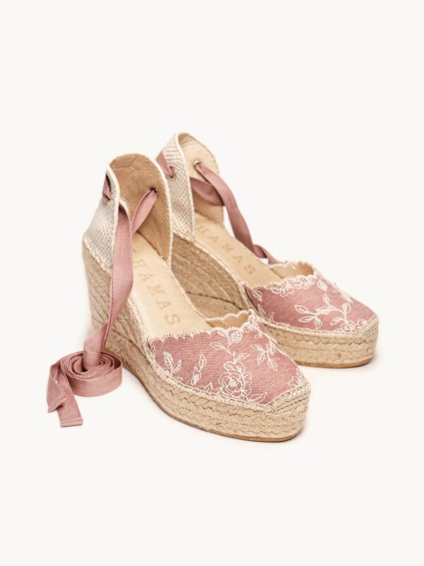 Romero Cu&ntilde;a Alta Vaquero Bordado Rosa image number null