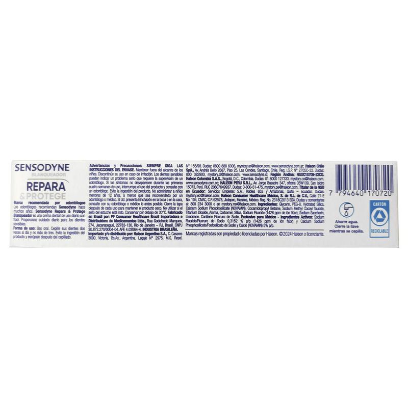 Sensodyne Repara Y Protege Blanqueador 100g image number null