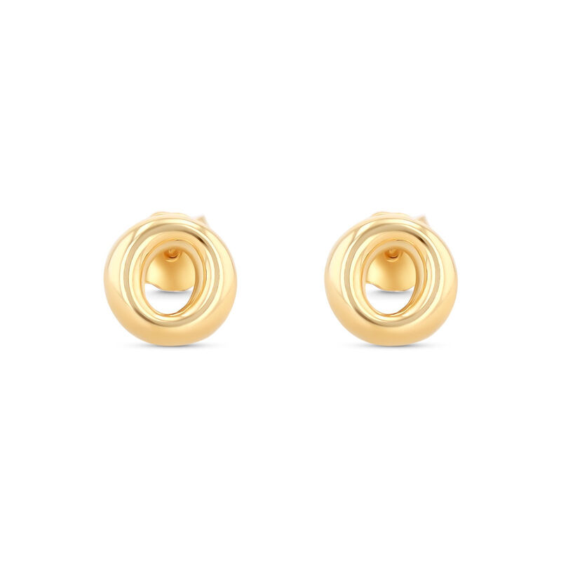 Aretes De Oro Amarillo De 10K (Letra O) image number null