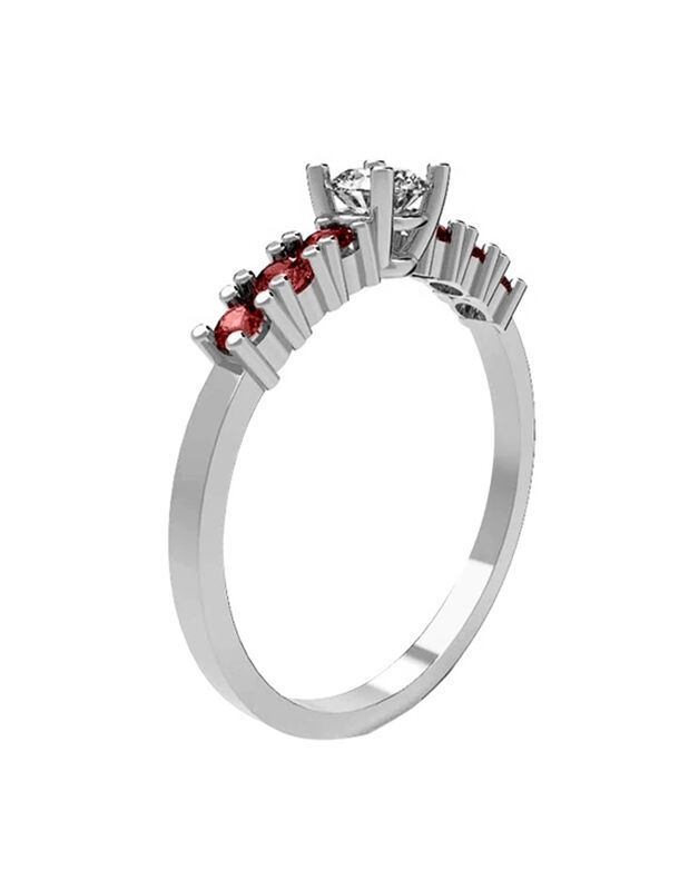 Anillo de Compromiso de 14K con Diamante de Lab... image number null