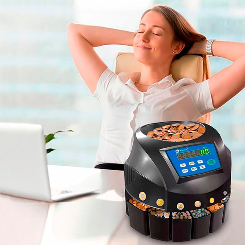 Contadora de Monedas Mexicanas Portátil Negro B... image number null