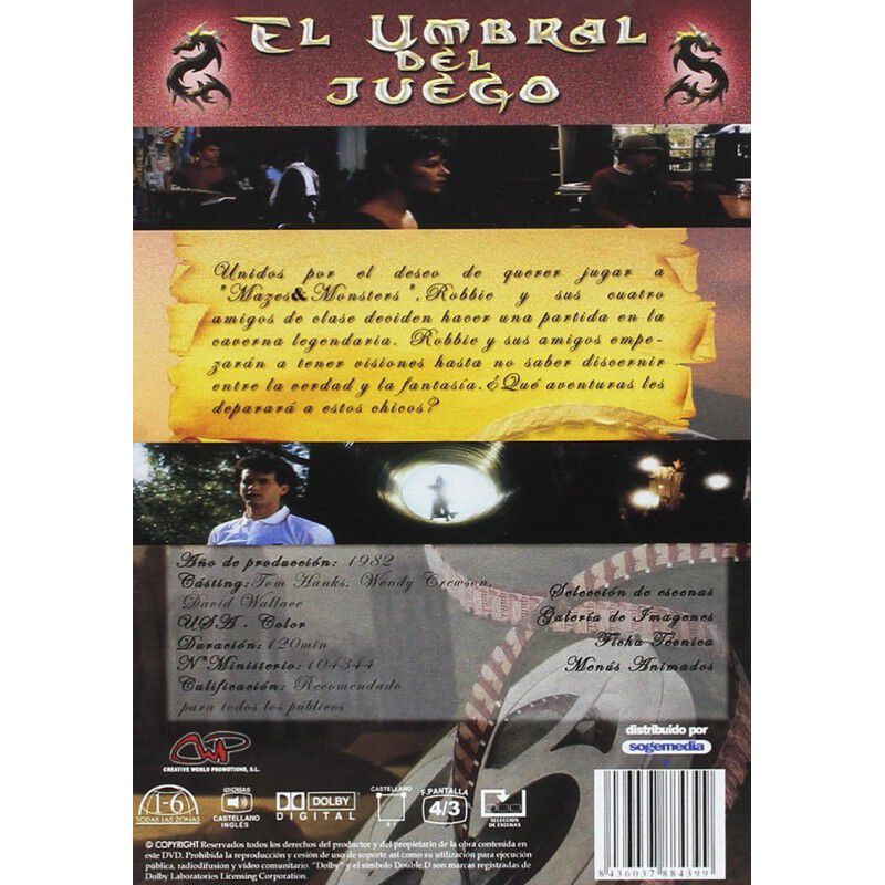 El Umbral Del Juego 1982 Dvd Mazes And Monsters image number null