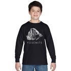 Camiseta De Manga Larga Word Art Para Ni&ntilde;o - Yosemite - Negro