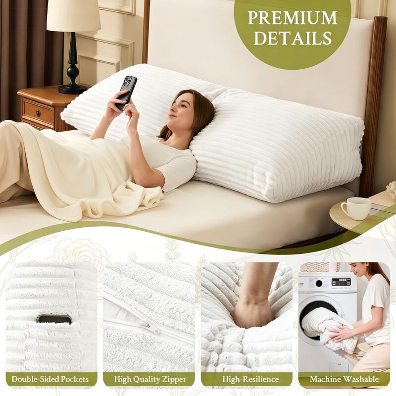Almohada De Cabecera Zonamat King Blanco De Fra... image number null