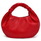 Bolso Hobo Coraid 29 cm Rojo Con Asa Superior Fruncida