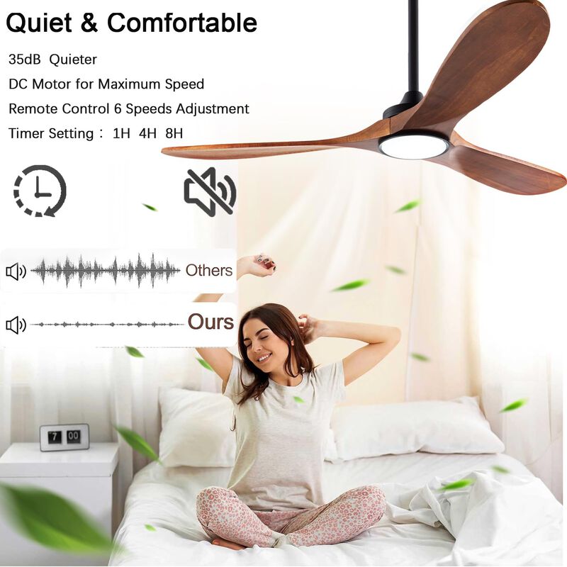 Ventilador De Techo Qutwob 107 cm Con Control R... image number null