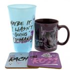 Set Regalo Friends Taza 285 mls + Vaso Cristal 500 mls + 2 Posavasos
