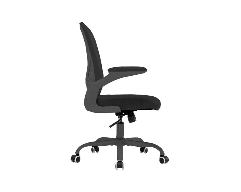 Silla de Oficina Negra Ajustable con Reposabraz... image number null
