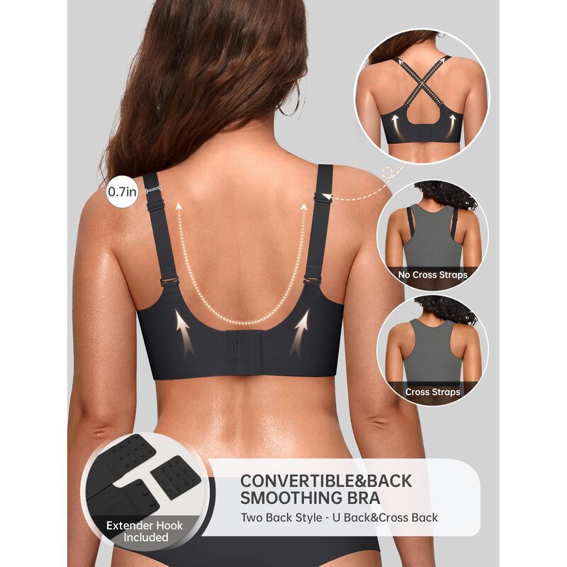 Sujetador OEAK Sin Aros Push-up 2 Uds. XL Negro image number null