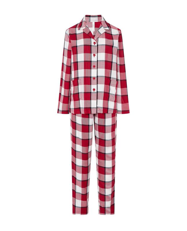 Pijama de Cuadros Rojos Rojo image number null