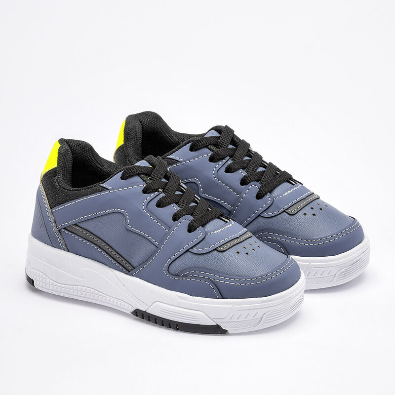 Lux-10 Tenis urbano para ni&ntilde;o. Azul negro amari... image number null