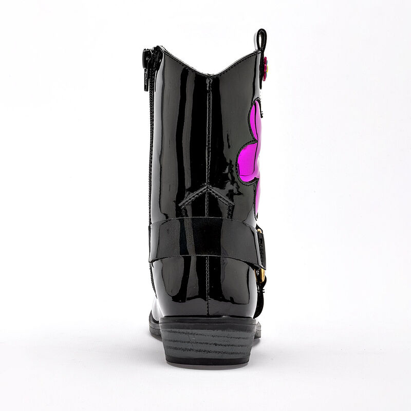 Karsten bota tac&oacute;n para ni&ntilde;a  negro charol fius... image number null