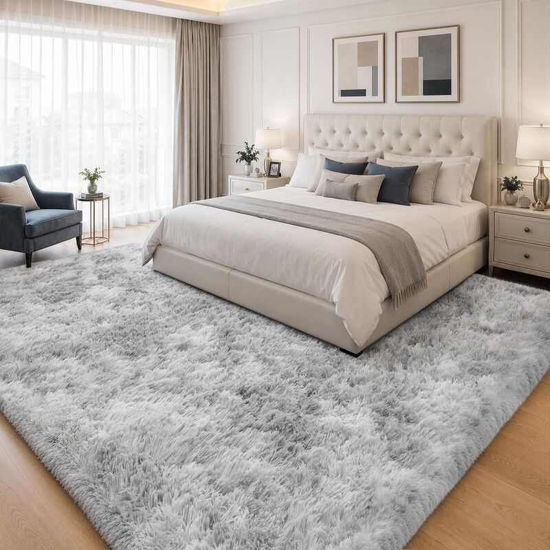 Alfombra Plhxfr 244x152 Cm Gris Claro Tipo Shag image number null