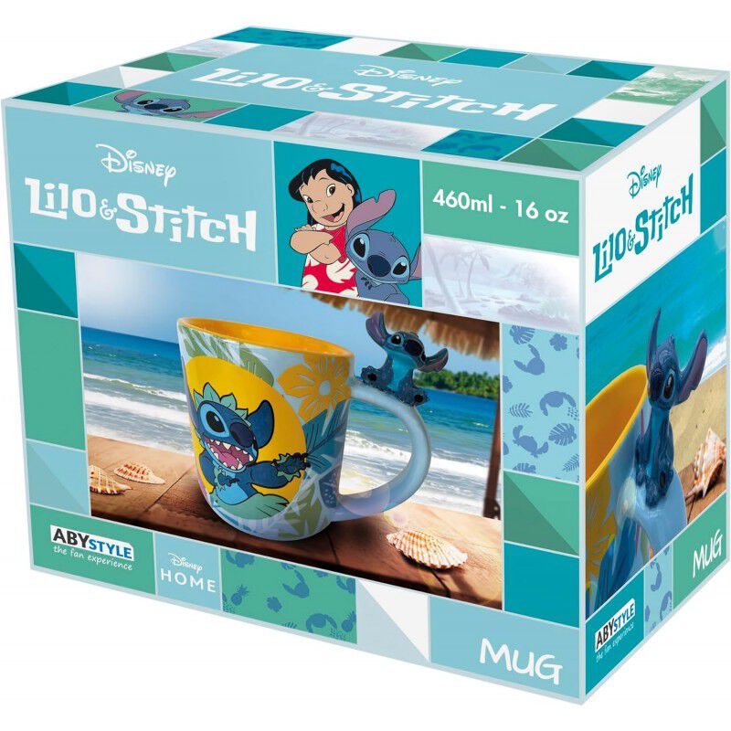Taza 3D Stitch Hawaiano Lilo & Stitch Disney Ce... image number null