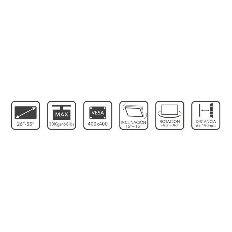Soporte Tv LENNON LN-SM18055E Vesa Max 400x400-... image number null