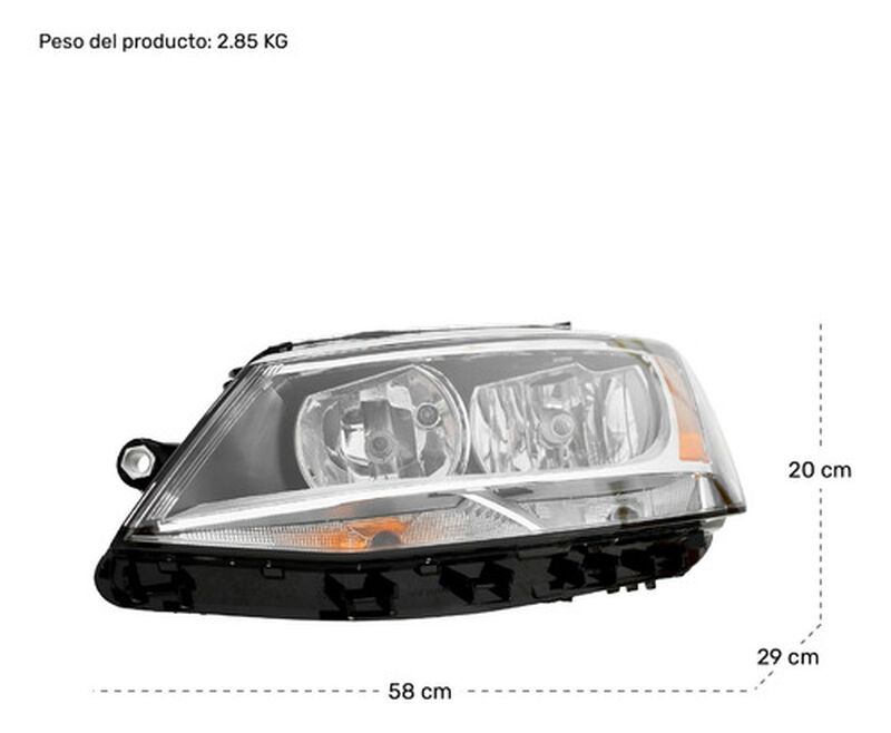 Faro Jetta A6 Izq 2010 2012 2013 2014 2015 2016... image number null