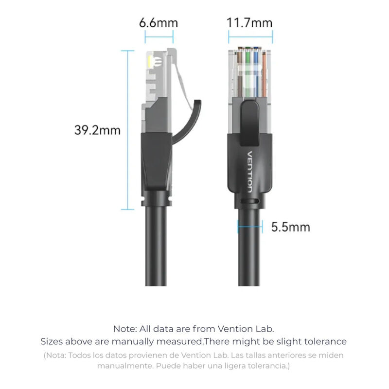 Cable de Red VENTION Cat.6 de 2 Metros UTP 1000... image number null