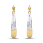 Arracadas De Oro Amarillo Y Blanco 14k (21 Mm Aprox)