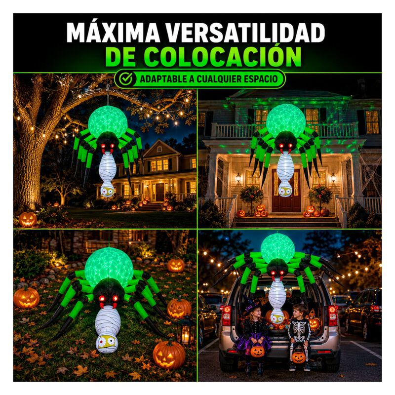 Inflable Halloween Ara&ntilde;a Gigante Exterior 2.1 M... image number null