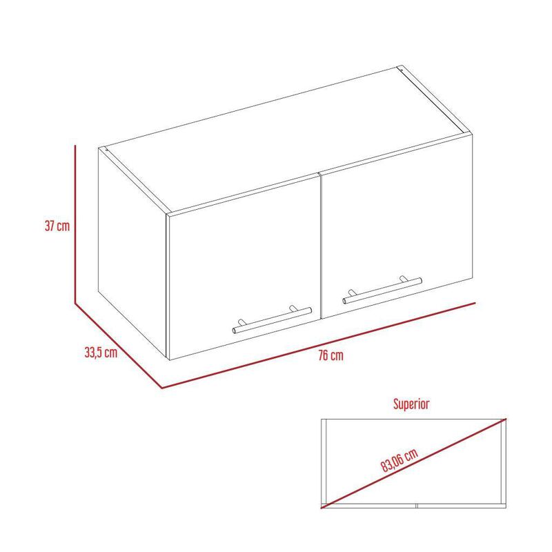 Mueble Sobre Campana Delfi Blanco con Dos Puert... image number null