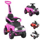 Montable El&eacute;ctrico para Ni&ntilde;os H&iacute;brido con Bast&oacute;n y Pedal Acelerador Luces Bater&iacute;a 6v Apto a Partir de 2 A&ntilde;os Soporta hasta 25 kg - Rosa