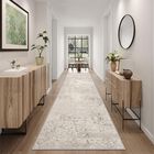 Alfombra Corredor Art&tuft 3x10 Lavable Antideslizante Beige