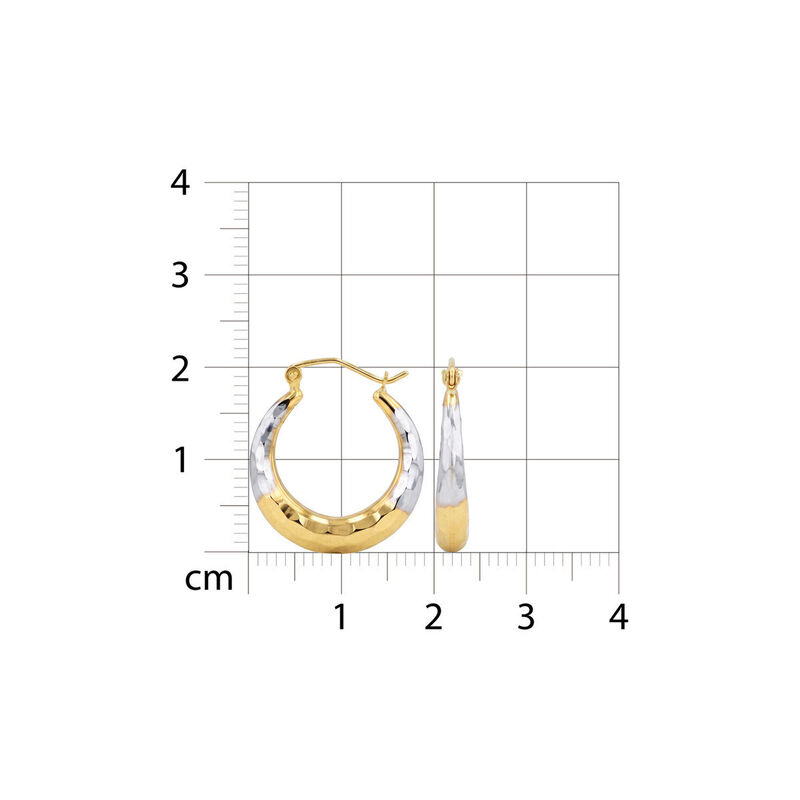 Arracadas De Oro Amarillo Y Blanco 14k (21 Mm A... image number null