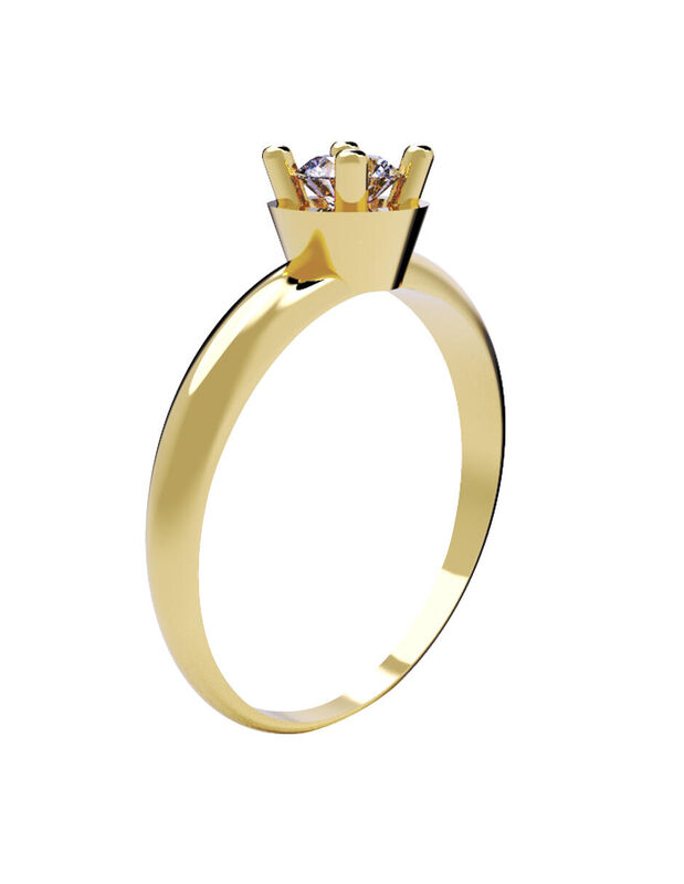 Anillo de Compromiso de 14K con Diamante de Lab... image number null