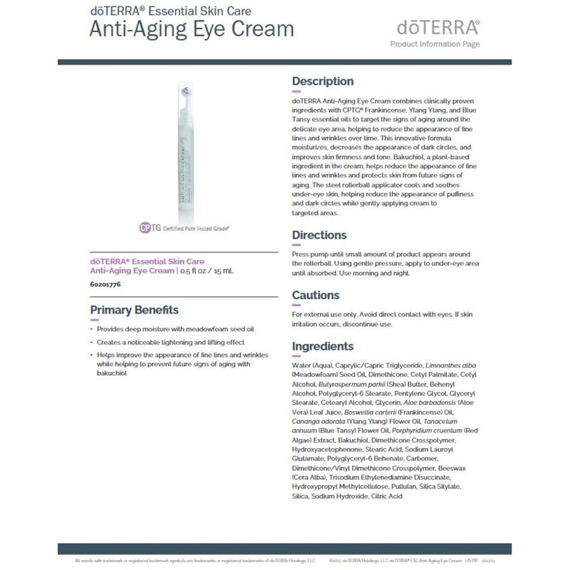 Crema Anti-Arrugas Para Ojos doTERRA 15 ml con ... image number null